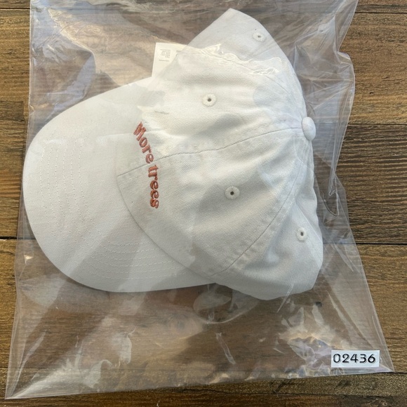 WILL + BEAR Riley Bone White Vintage Dad 
White Cap with 'More Trees' Embroidery - Picture 9 of 9